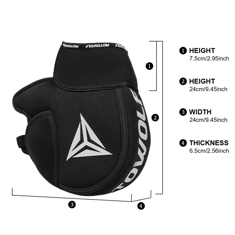 1 Paar Motorrad-Lenkermuffen Winter-Fahrradhandschuhe Wasserdichte Lenkerhandschuhe Schneemobil E-Bike Motorrad Thermo-Handschuhe – Detail 3