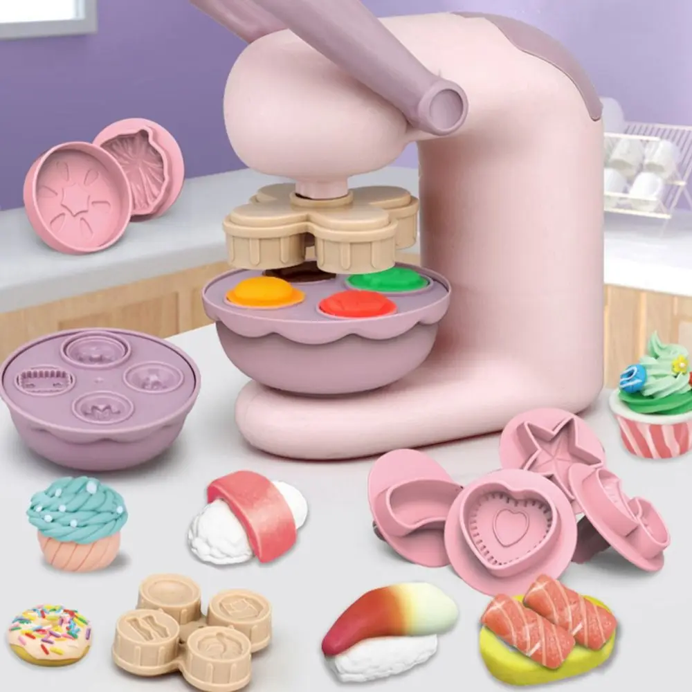 Pretend Play Kochen Spielzeug Simulation Küche Eis Maschine Küche Spielzeug Nudeln Bunte Ton Nudel Maschine DIY Mini Mädchen