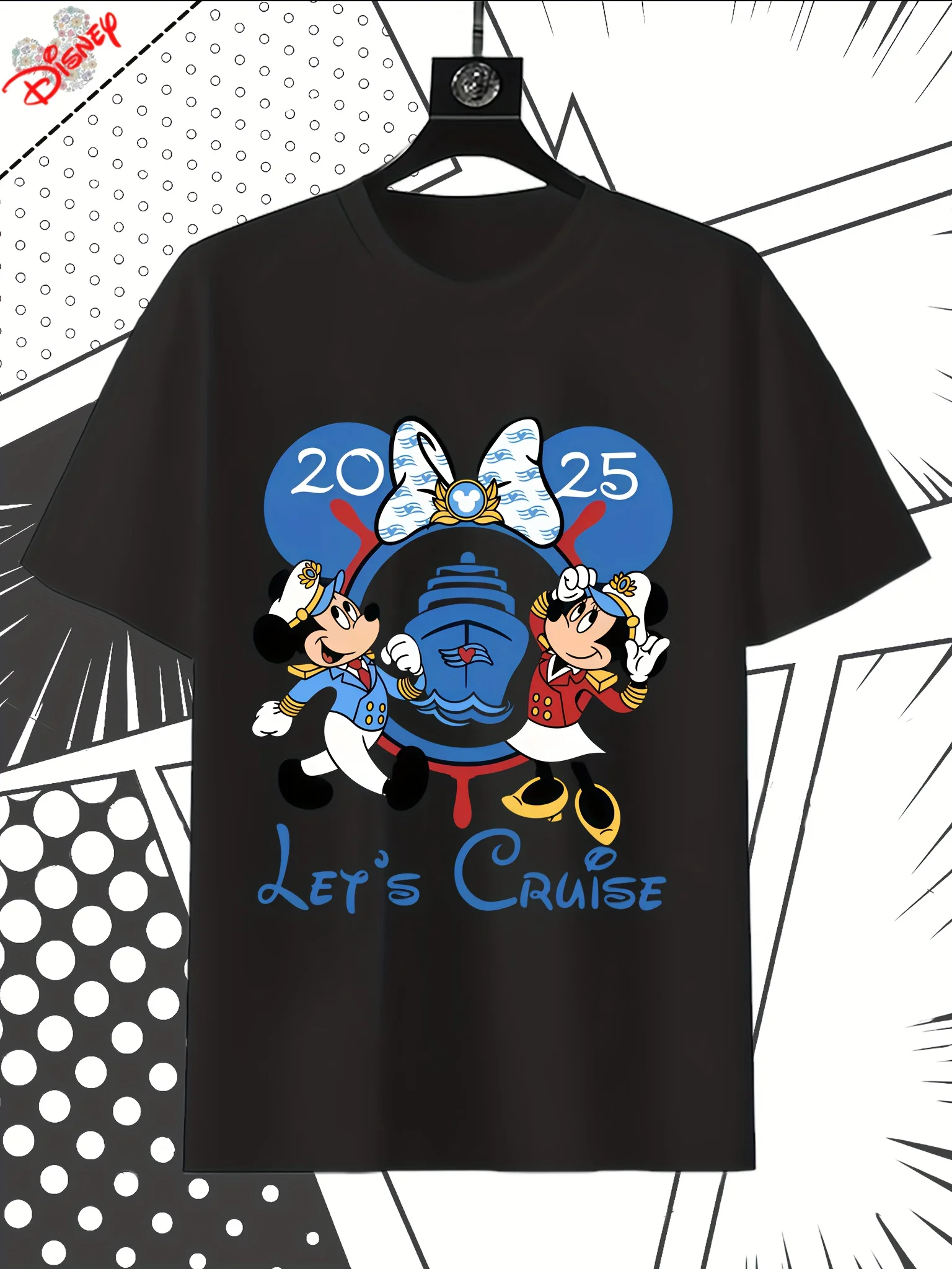 

Disney Mickey and Minnie 2025 Cruise T-shirt - Casual Short Sleeve T-shirt, Ideal Gift for Vacation and Theme Parties