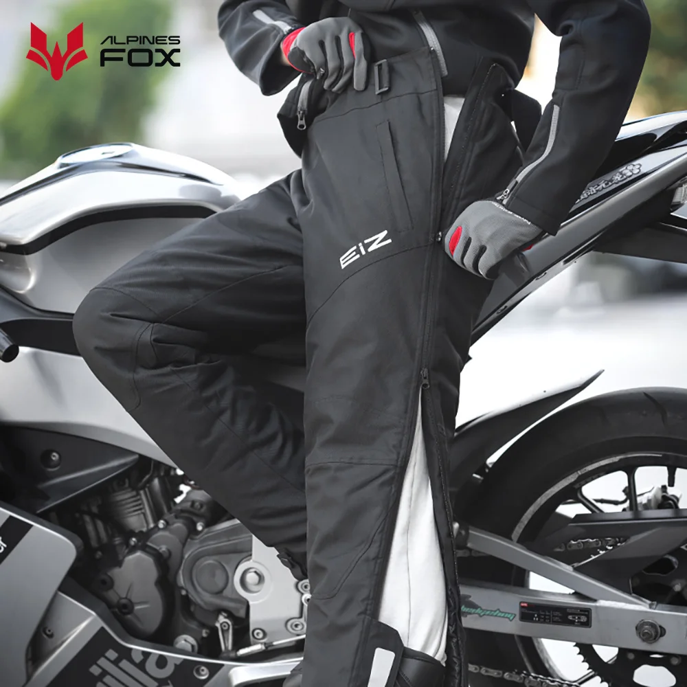 Winter Warm Motorcycle Pants Fall-proof Motorbike Riding Pants Thermal Equipment Detachable Windproof Quick-release Trousers