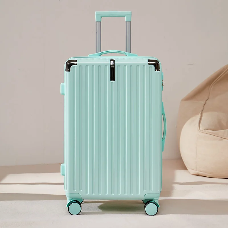 fashionable-20-inch-travel-suitcase-women's-carry-on-luggage-with-password-lock-universal-wheel-abs-material-polyester