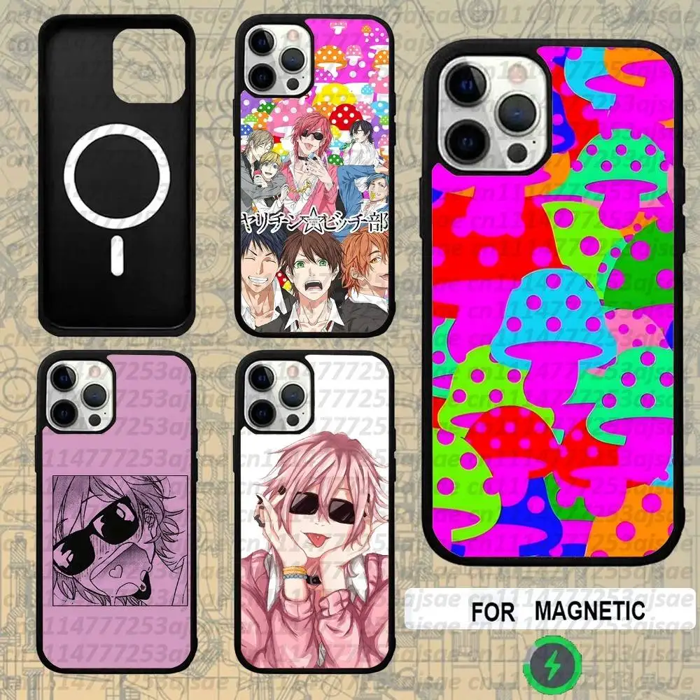 Y-Yarichin Club Anime For Magsafe Wireless Charger Case For iPhone 18,15,16,17,13,14,11,12,Pro,Max,Plus,E,Air,Mini Protection