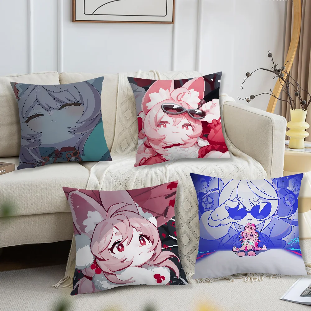 Kawaii Zenless Zone Zero Zhao Cushion Cover For Pillow Printing Sofa Decoration Home Room Coffee Shop Office Nordic Simplicity
