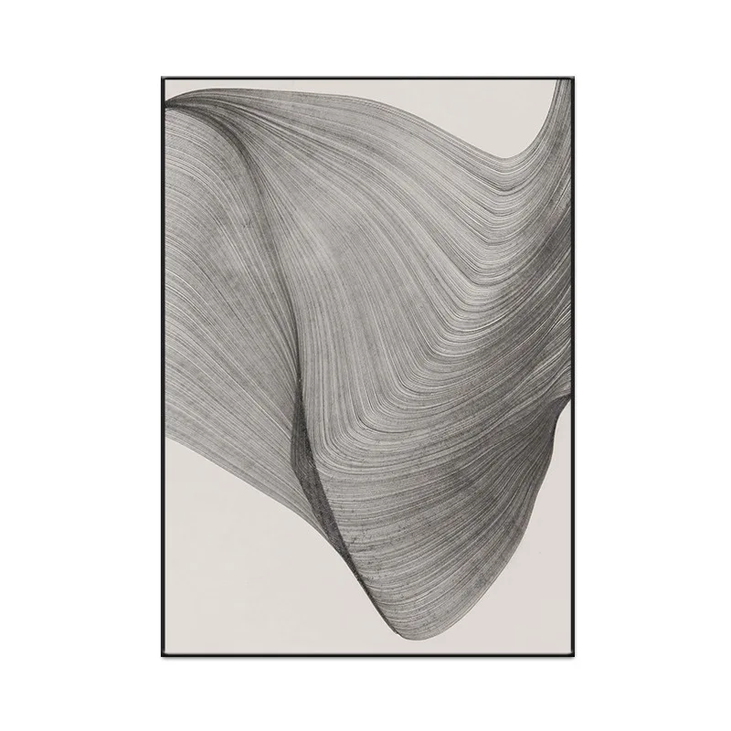 Luxury Minimalist Black and White Wall Art Frame Elegant Floor Hanging Paintings Frame for Hotel and Living Room Decoration