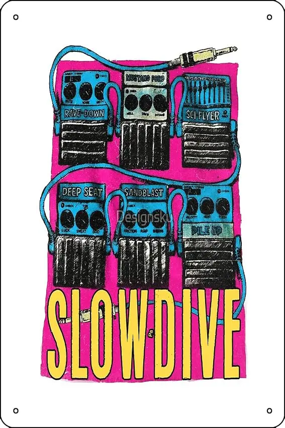 Slowdive fan art Poster Metal Sign Decor - 8 x 12inch Bar Pub Garage Man Cave Wall Art