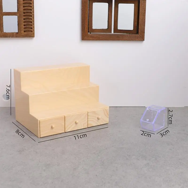 1Set Poppenhuis Miniatuur Opslag Display Rack Met 10 Doos Mini Simulatie Supermarkt Scène Decor Snoep Plank Fantasiespel Speelgoed