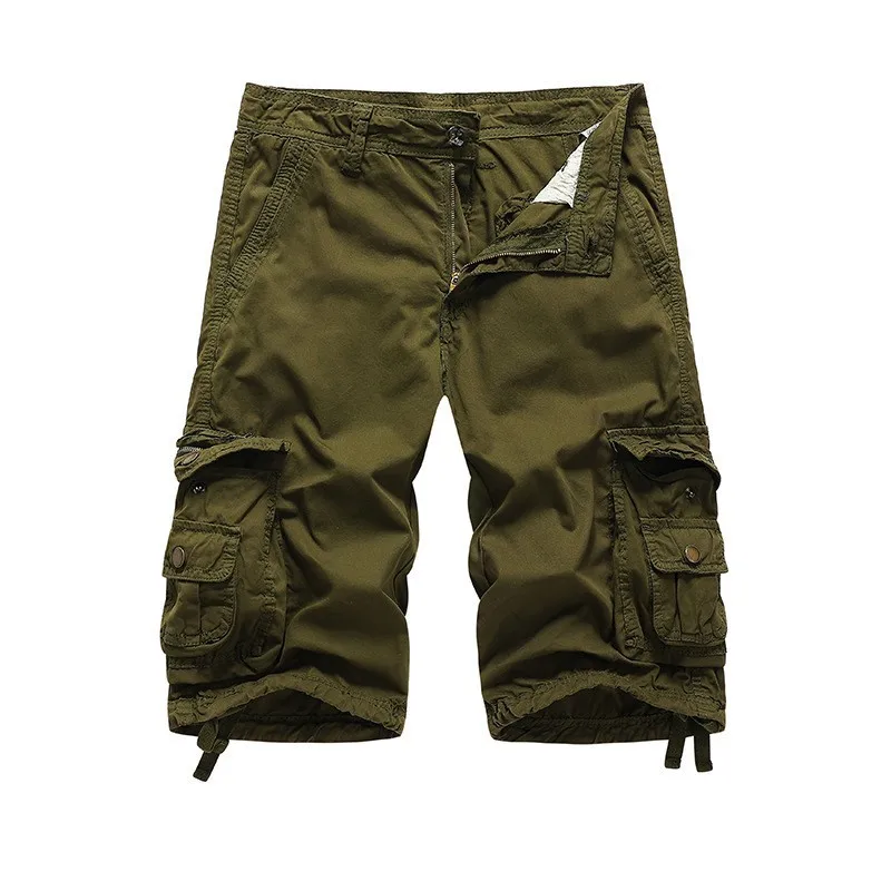 Overalls Men's Casual 5-point Shorts Multi-Pocket 5-point Medium Pants Men's Shorts