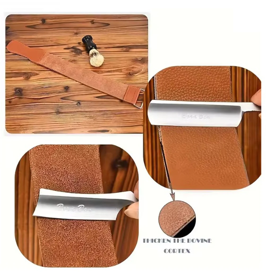 Genuine Leather Sharpening Strap Razor Shave Sharpening Sharpener Folding Knife Knives Polishing Sharpening Belt