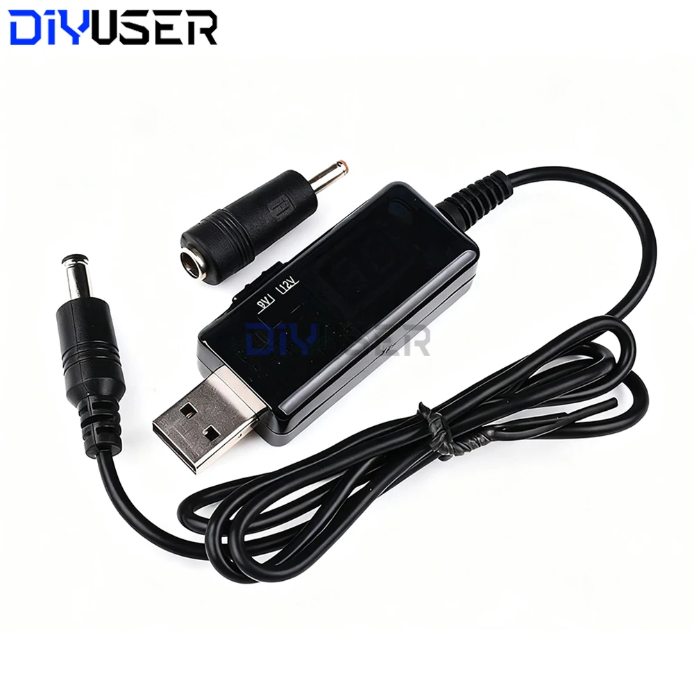 USB Boost Converter Module DC 5V to 9V 12V Step Up Cable, with for Power Supply Charger CCTV Camera Router