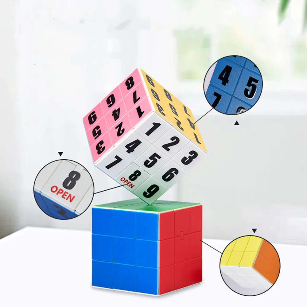 New 3D Magic Cubes 3x3x3 Number Sliding Block Educational Toy Educational Puzzle Toys For Kids Childre Gifts