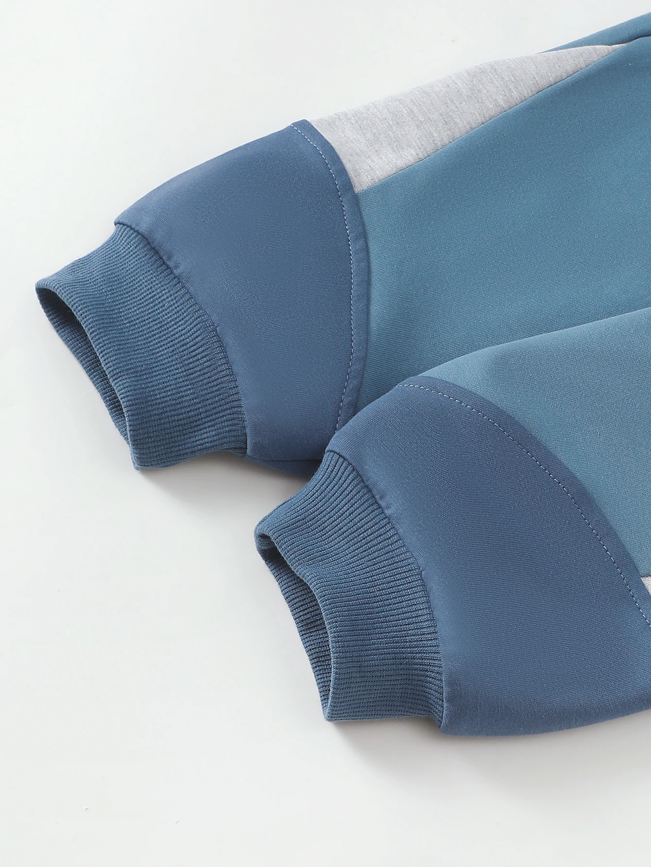 Kleinkind Jungen Frühling Herbst Hoodie Hosen Set Farbblock Langarm Baumwolle Anzug für Kinder Kleinkind Kleidung – Detail 15