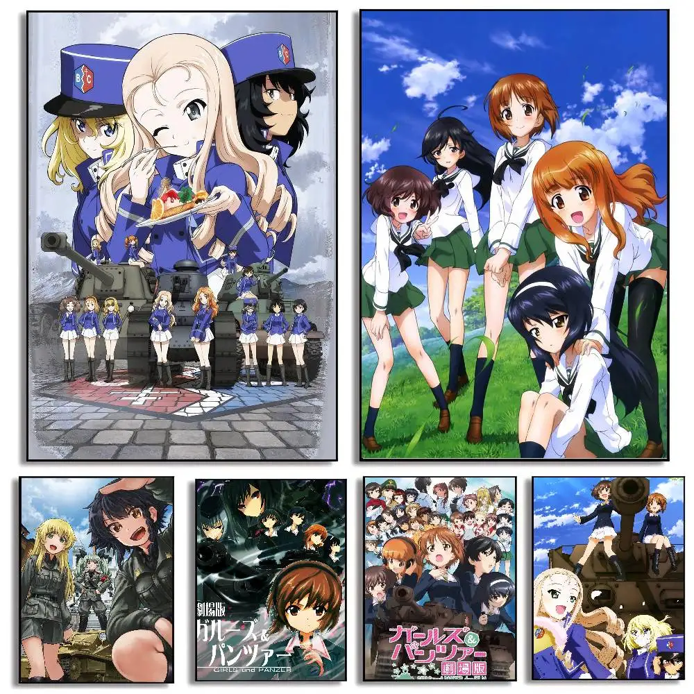 Girls Und Panzer Anime Film Wandkunst für Küchendekoration, Posterdrucke, Heimdekoration