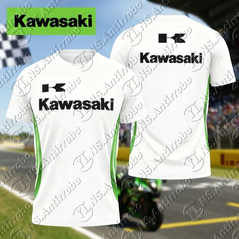 

Kawasaki Racing Team Outdoor Cycling Speed Dry T-shirt Men's Motorcycle Racing Off road Bicycle Enthusiast Jersey Kawasaki Moto