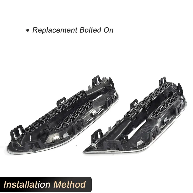 ألياف الكربون الجبهة الحاجز غطاء فتحة التهوية الزخارف لسيارات BMW 5 Series F10 M5 سيدان 2010-2017 سيارة الجانب إشارة غطاء شبكة طقم هيكل الشواية #4