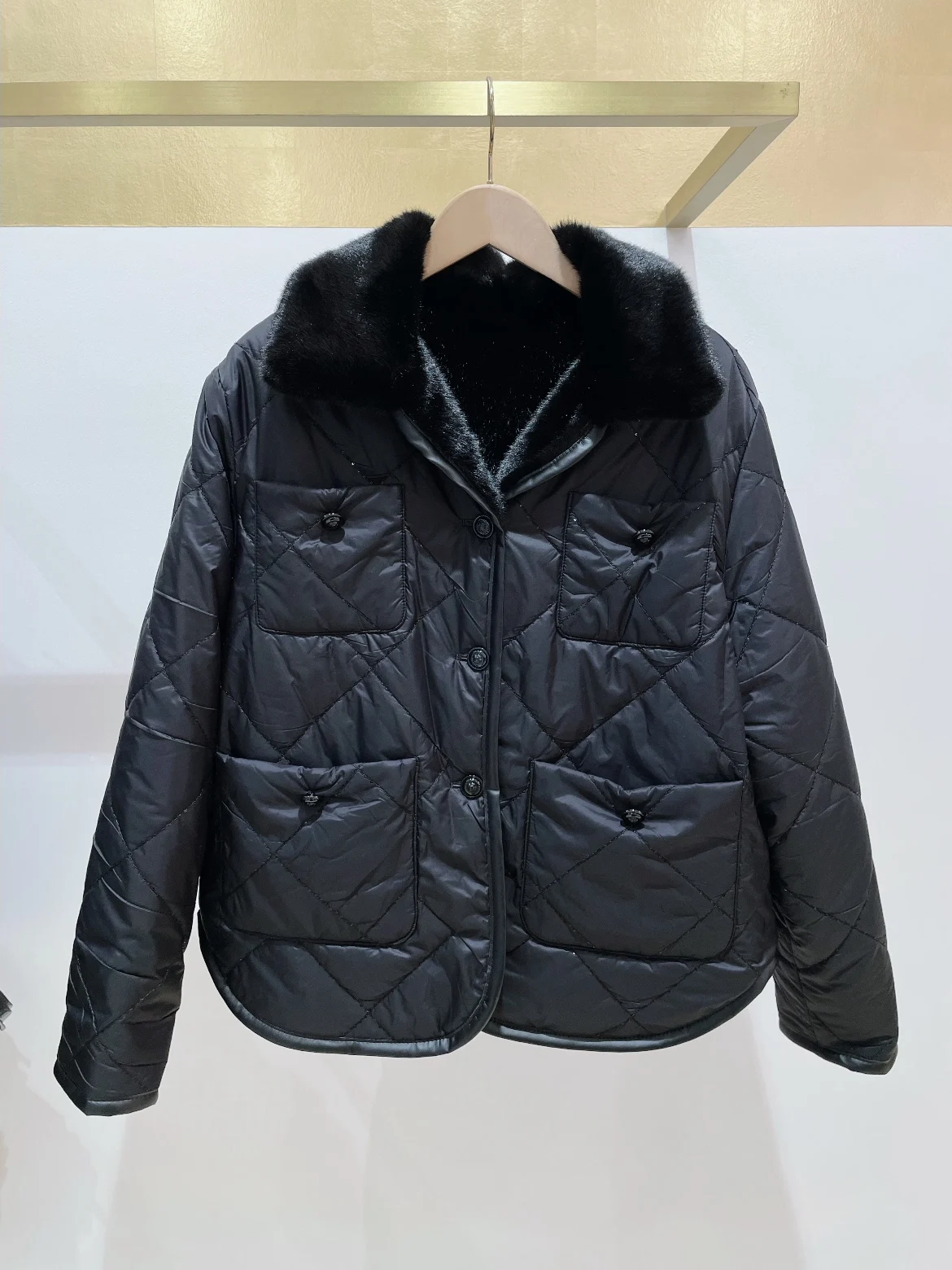 

Heidd M Home 2025, осень-зима, двусторонняя одежда, теплый хлопок Jaet iny, украшение с ромбическим узором, прямой крой, длинный...