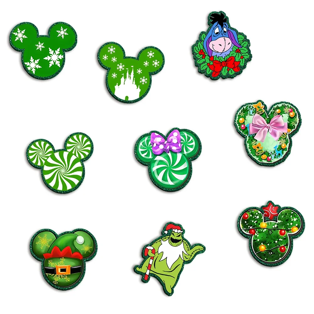 

Chunky Glitter Resin Planar Disney Christmas Acrylic Flatback For Girls DIY Phone Case Hair Bow Craft Keychains Accessories