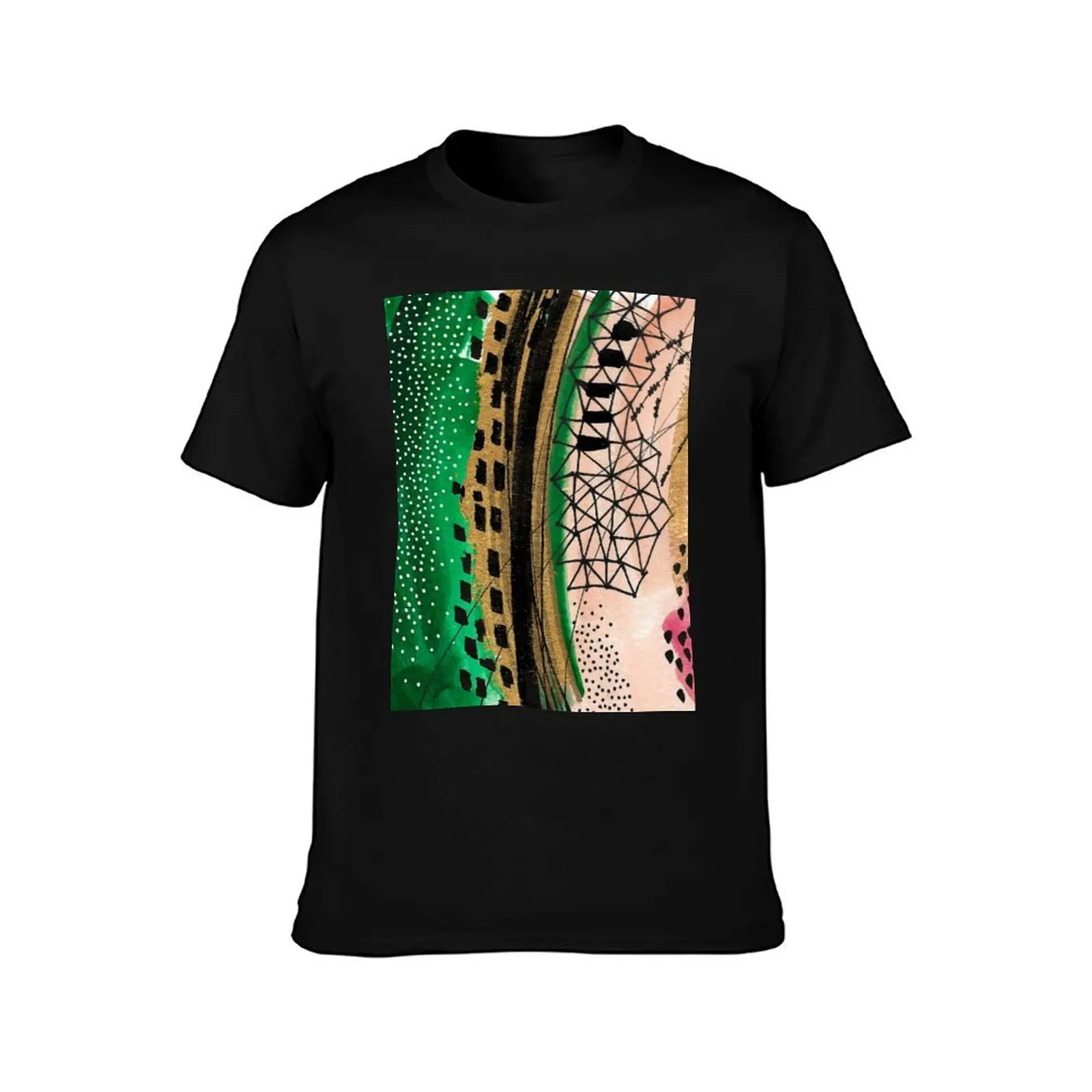 Colorful Watercolor Abstract Painting T-Shirt anime oversized big and tall t shirts for men