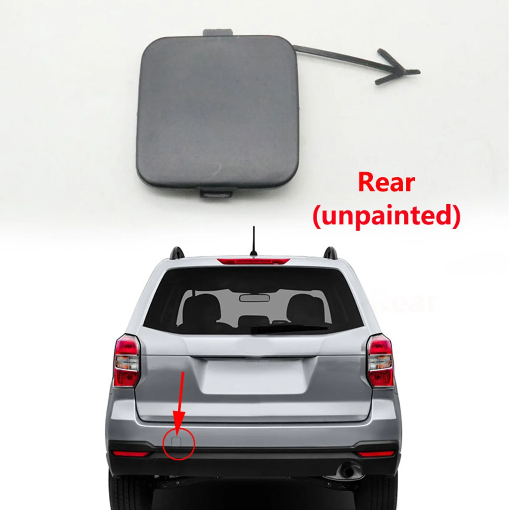 Auto Parts Unpainted Rear Bumper Tow Hook Eye Cover Tow Hook Cover for Subaru Forester 2014-2016 57731SG010