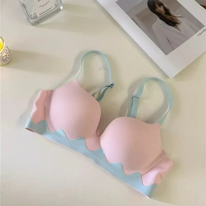 

Бюстгальтер пуш-ап для небольшой груди, цвета «Допамин», с поддержкой и эффектом лифтинга, предотвращает сползание и расхождение, бесшовный беспроводной бюстгальтер-топ, корректирующий.