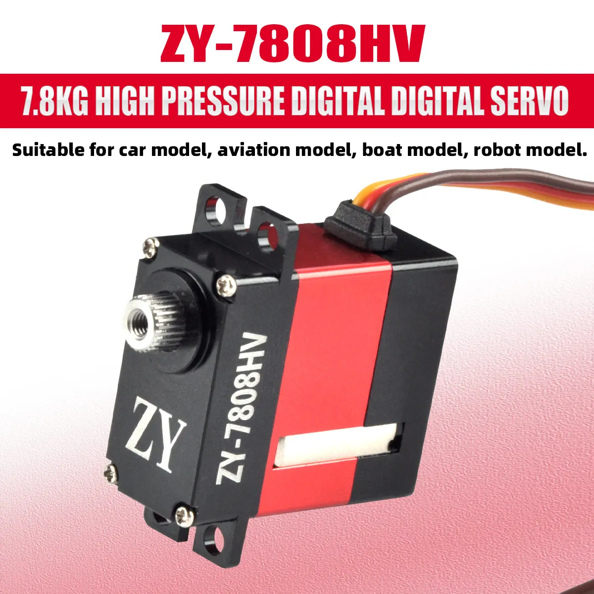 

ZYHOBBY 7.8KG High Torque High Speed HV IP56 Waterproof Servo 25T Arm Digital Servo