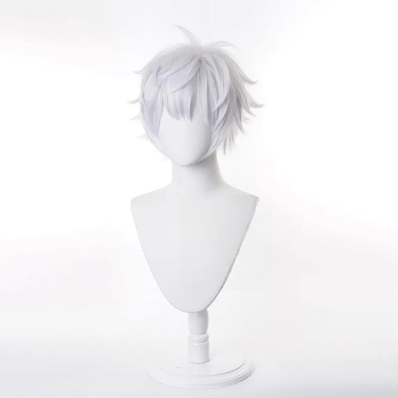 Gojo satoru cos simulação chapelaria anime jujutsu kaisen peruca de modelagem de papel homem roupas diárias jogo headwear cabelo curto fofo
