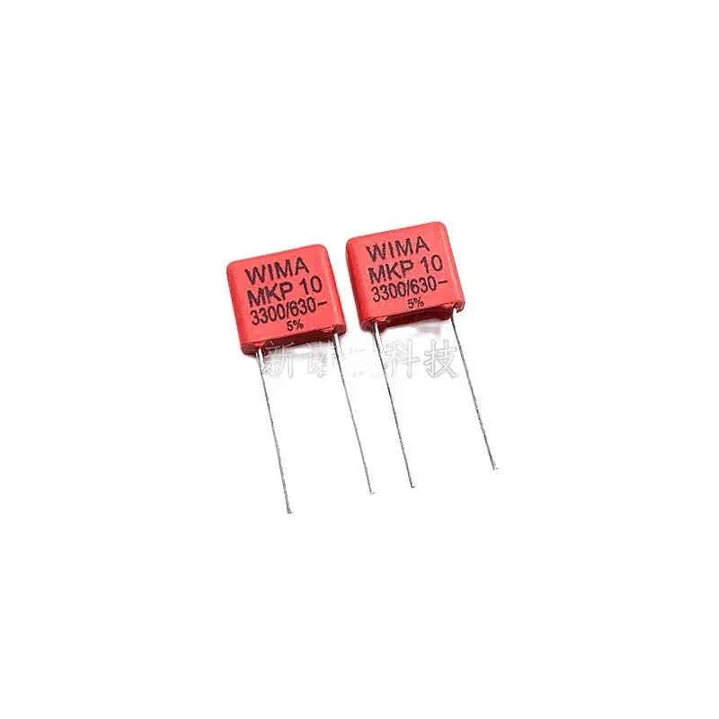 

10pcs/German Weimar Capacitor WIMA 630V 332 0.0033UF 3300PF 3n3 MKP10 Foot Distance 7.5