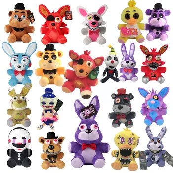 Fnaf brinquedos de pelúcia cinco noite no freddy kawaii animal foxy bonnie urso coelho brinquedos de pelúcia boneca fnaf jogo aniversário brinquedos de natal