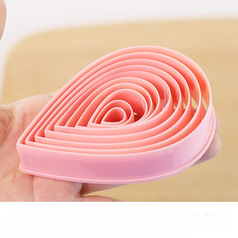 10PCS Droplets Cookie Cutter Set Molds 1.5-9.6cm Water Droplets Shape Pastry Baking Mold Polymer Clay Cutters Fruit Cutter Mold