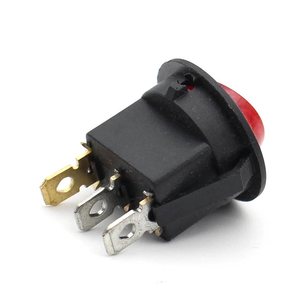 1PCS/5pcs 12V / 220V led switch Light Switch Power Switch Car button lights ON/OFF 3pin Round Rocker Switch