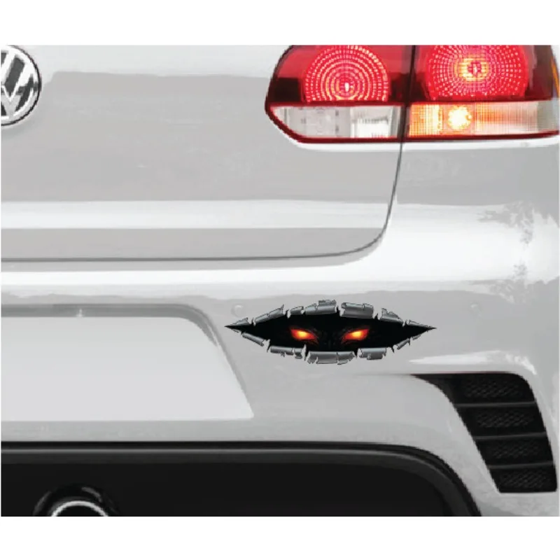 Waterproof Scratch Resistant 13CM PVC Peeking Monster Glue Sticker Decal for Car Hood Windows Truck Grille Vehicle