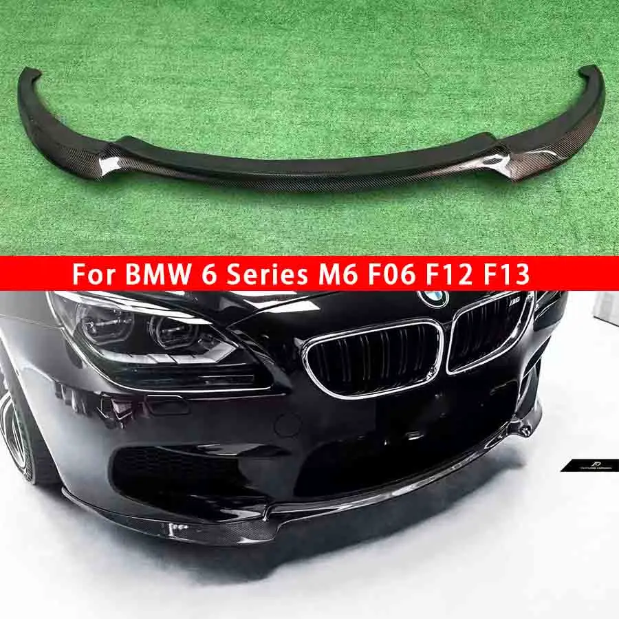 For BMW 6 Series F06 F12 F13 F06 Carbon Fiber Car Front Bumper Diverter Spoiler Diffuser Front lip chin Upgrade body kit