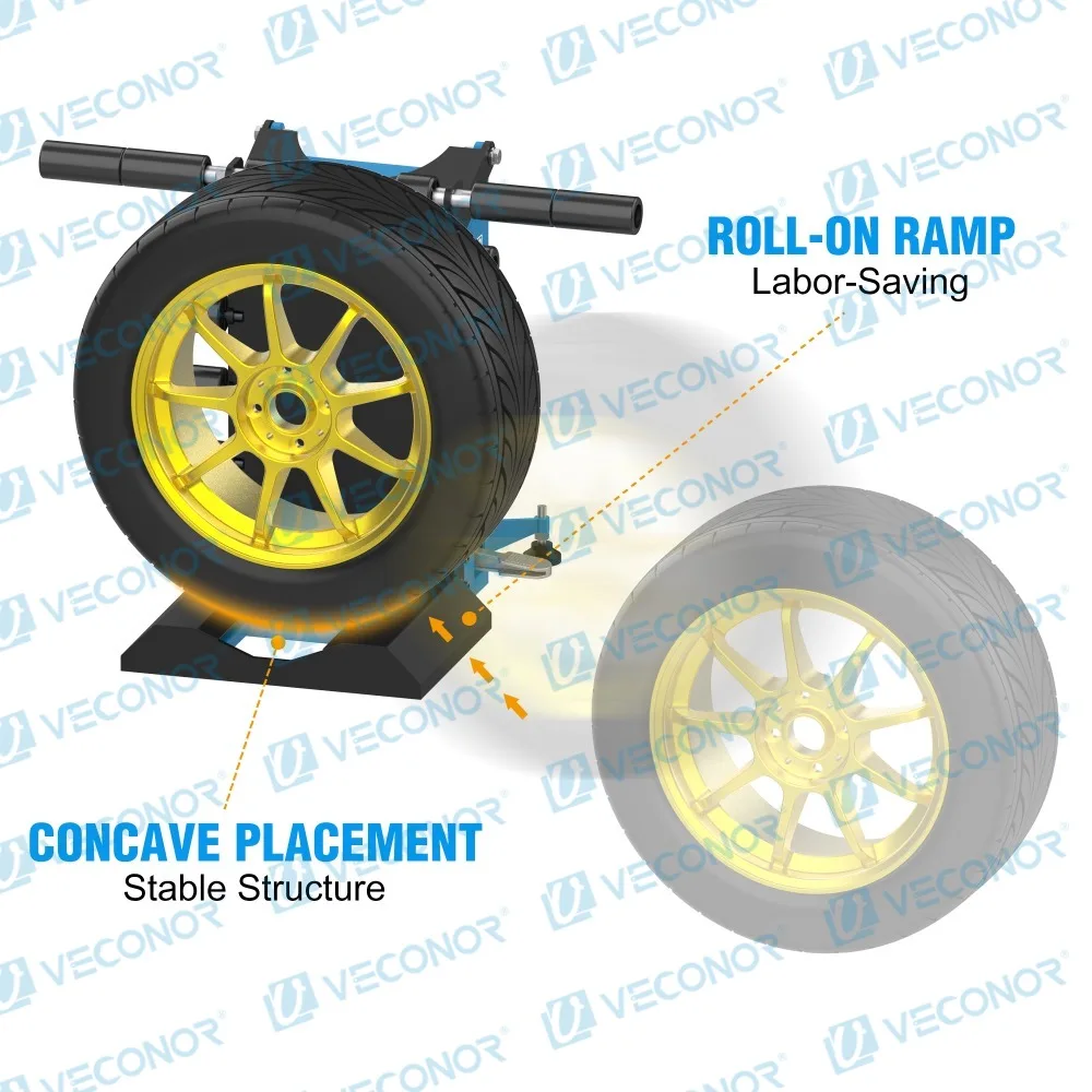VECONOR Pneumatic Tyre Wheel Lifter for Tire Changer Universal Air Operation Tire Lifting Machine Wheel Moving Carrying Device