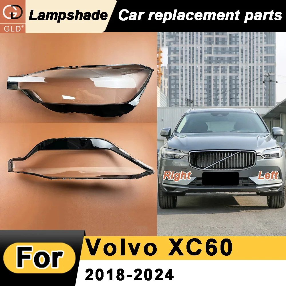 

Headlamp Cover Shade Headlight Transparent Lens For Volvo 2018-2024 XC60 Lamp Shell Masks Plexiglass Replace Original Lampshade