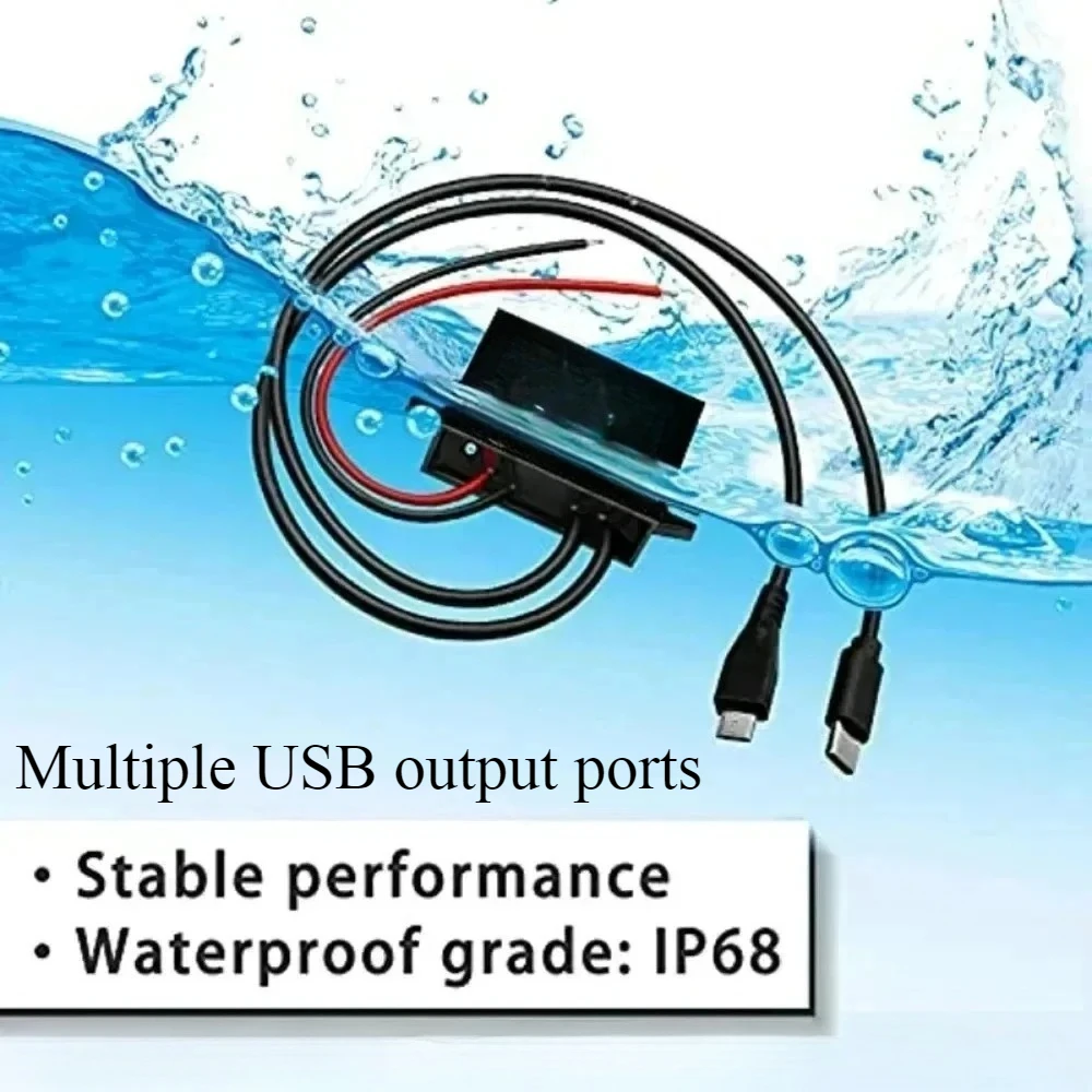 

12V 24V 36V 48V 60V 72V to 5V 3A 15W DC DC 8-85V to 5V USB Converter with Type C and micro USB Output Power Adapter Converter