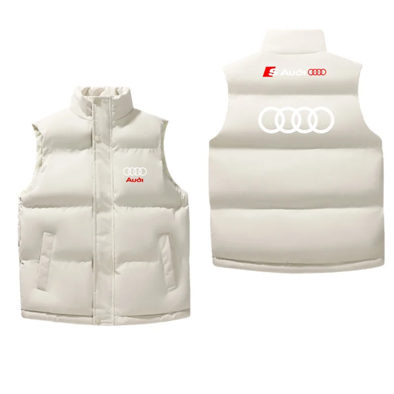 Audi Brand Vest Thick Warm Windproof Simple And Elegant Fit Audi Warmth And Style Fleece Vest for Casual Wear