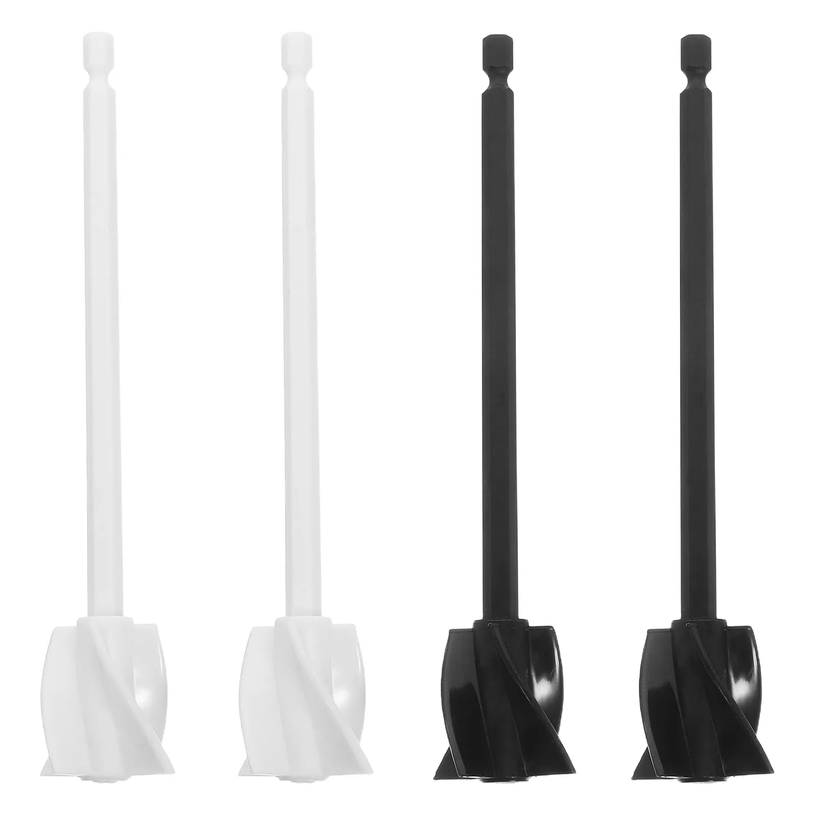 

4Pcs Electric Drill Spiral Mixing Paddle Reusable Paint Stirrer Epoxy Resin Mixer Rods Efficient Mixing Attachment for Small