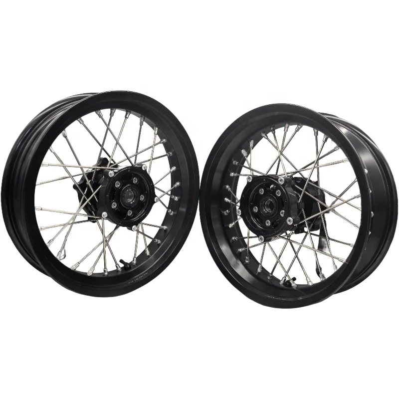 Premium Bespoke Full-size Motorcycle RimsNew Aluminum Alloy Color Anodized Tubeless Wire Spoked Wheels Set For  Tenere 70