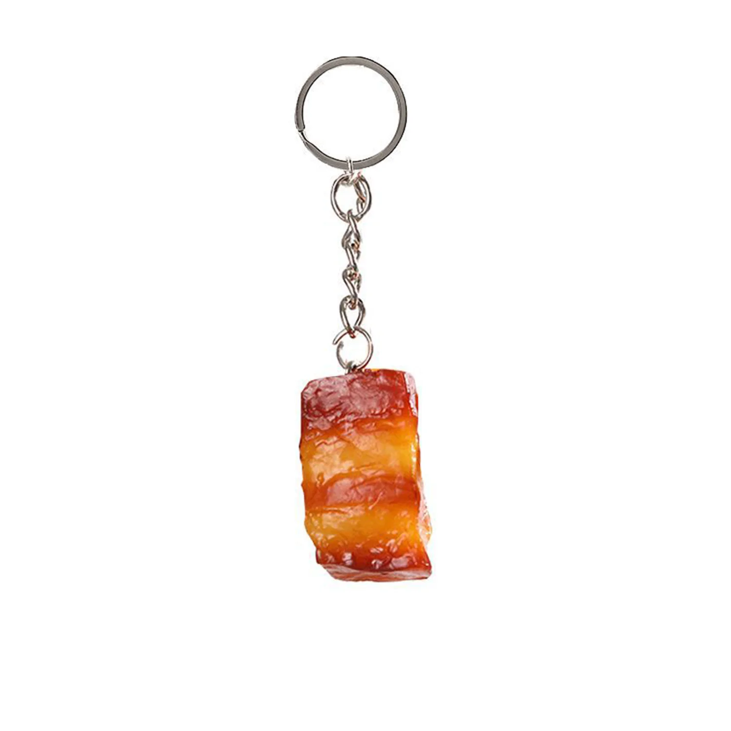 1PCS New Fashion Creative Design Lanyard Keyring Simulation Food Key Chain Fruit Food meat Vegetables Keychain Key Ring Jewelry
