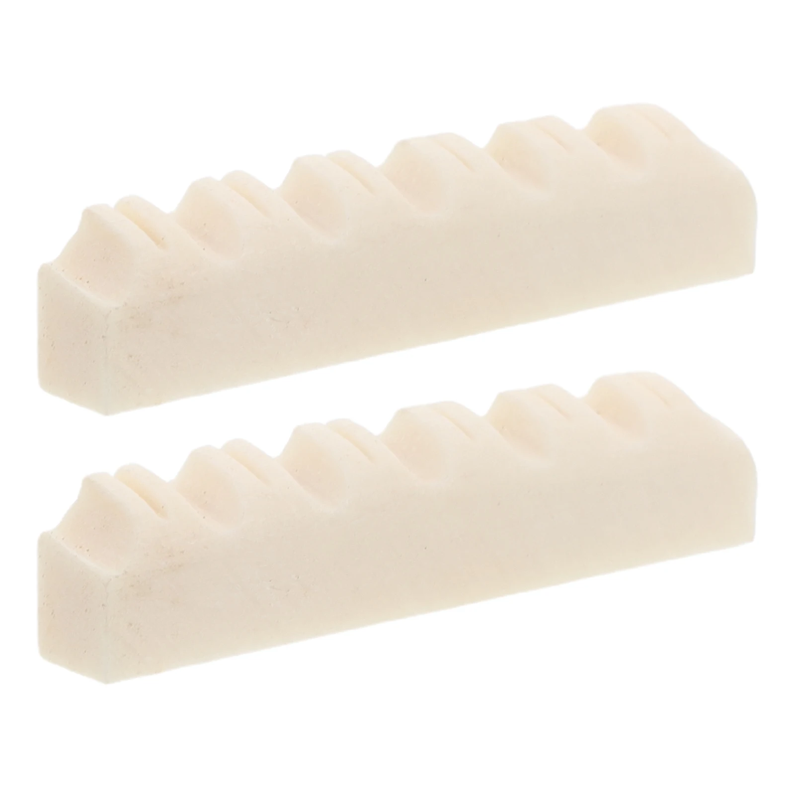 2 قطعة جسر الجوز الغيتار عظم الثور لقطع غيار الغيتار الشعبي الصوتي الدقة وضعت لهجة تعزيز أداة الموسيقى