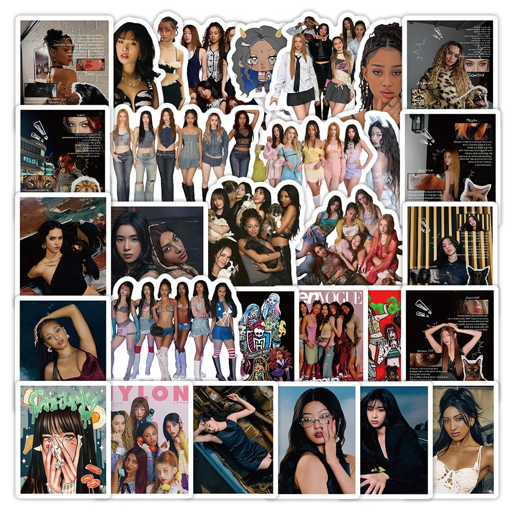 78pcs KATSEYE Stickers Kpop Idol MANON SOPHIA DANIELA LARA MEGAN YOONCHA Cartoon Sticker Hand Account Diary Decoration Toys Gift