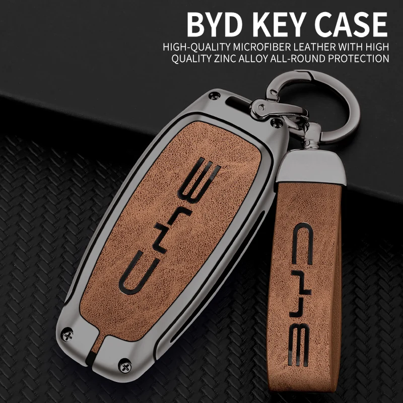 Zinc Alloy Car Key Case Cover Protector Shell for BYD Second Song Pro Tang Dm QIn PLUS MAX Yuan Generation Atto 3 Han EV Dolphin