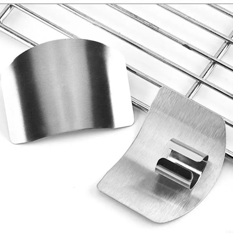 Ergonomic Cutting Aid Stainless Steels Finger Protector for Vegetables Safe Preparation Device