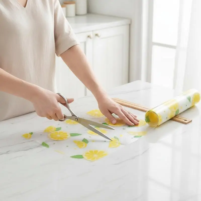 Versatile Kitchen Cabinet Liner Drawer Mat Waterproof Oil Proof Shelf Paper Pad For Modern Home Cupboard Organizer
