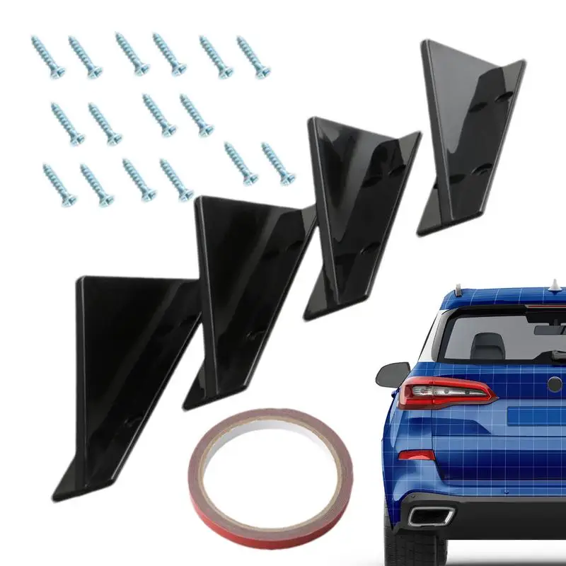 Shark Fin Style Bumper Anti-Crash Rear Roof Shark Fins Spoiler Wing Kit UV-protected & Weatherproof  Car Roof Spoiler Bumper