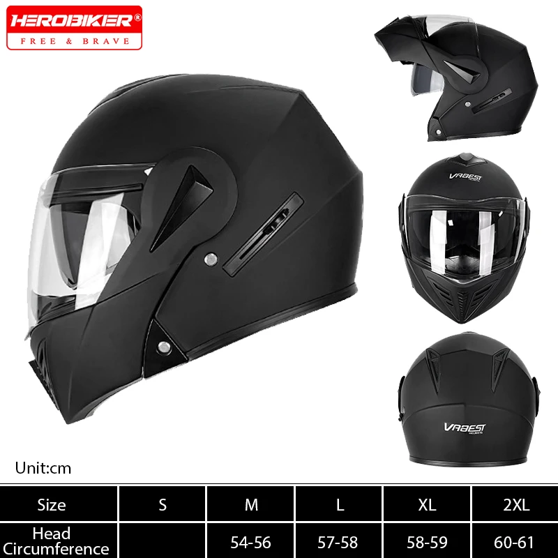 

Motorcycle Helmet Flip Up Motorcycle Helmet DOT Certification Motocross Racing Helmet With Dual Visor Capacete De Moto 4 Seasons
