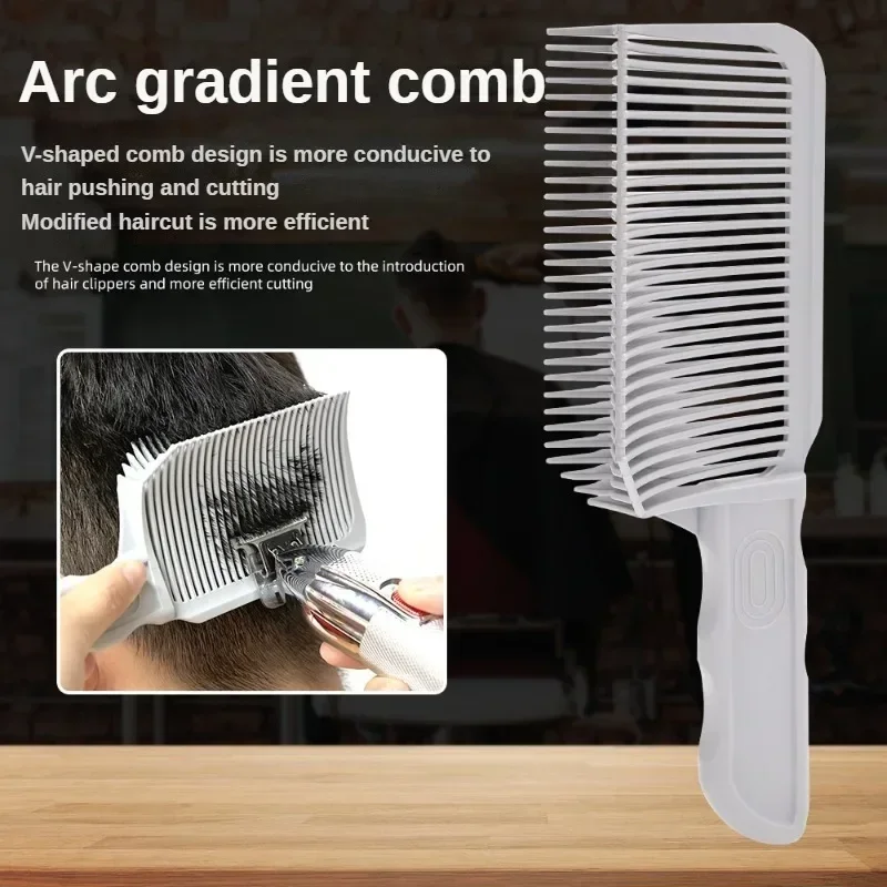 Hair Cutting Comb For Men Fading Comb Professional Barber Clipper Blending Flat Top Heat Resistant Fade Brush Salon Styling Tool