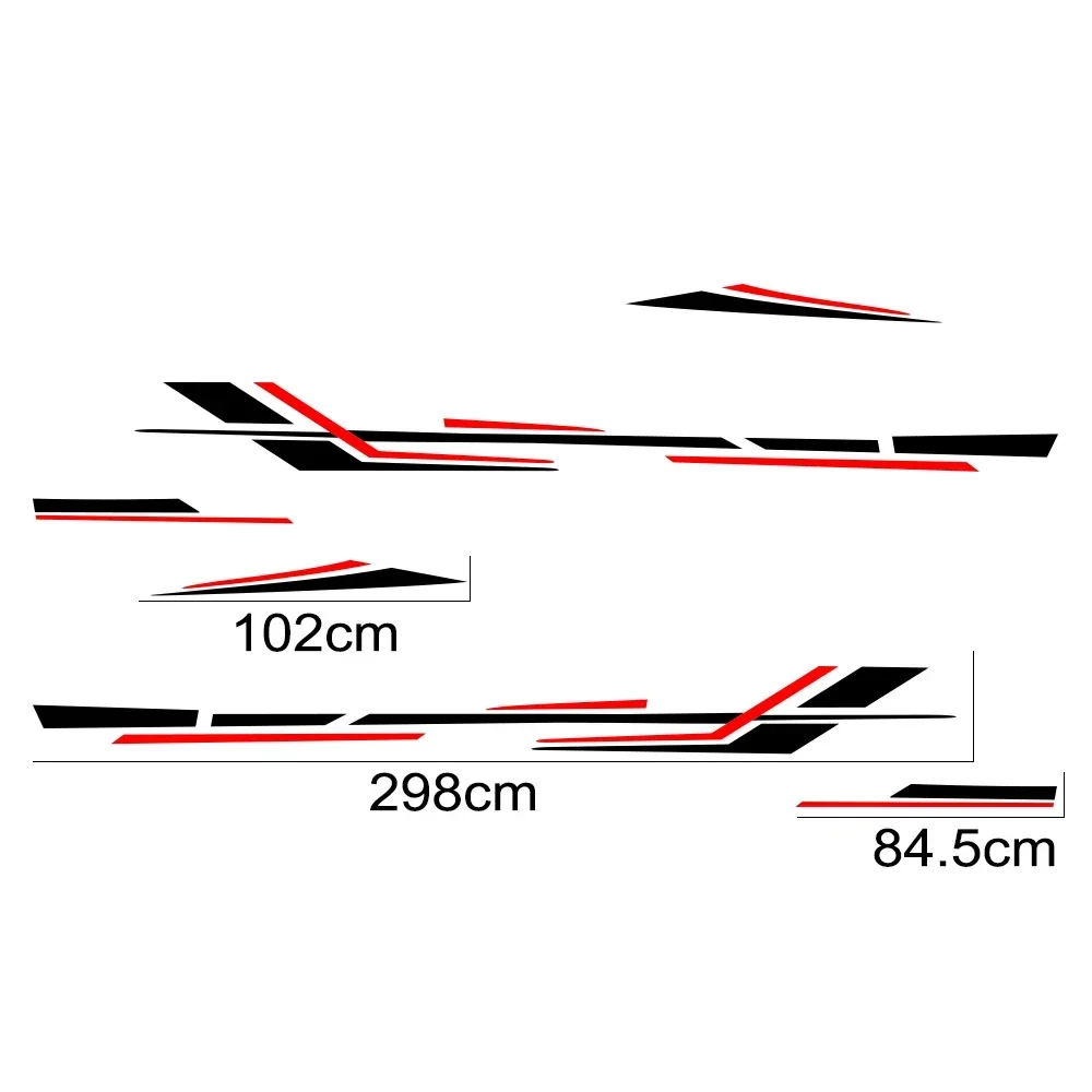 6Pcs Motorhome Stripes Vinyl Stickers For Camper Van Horsebox Caravan RV Auto Tuning Accessories Graphics Car Decoration Decals view 5