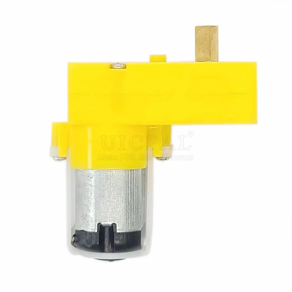 1:90 L Shape TT Motor Single Metal Shaft Gear DC 3V-6V DIY Geared Reducing Motors Intelligent Car for Robot Accessories