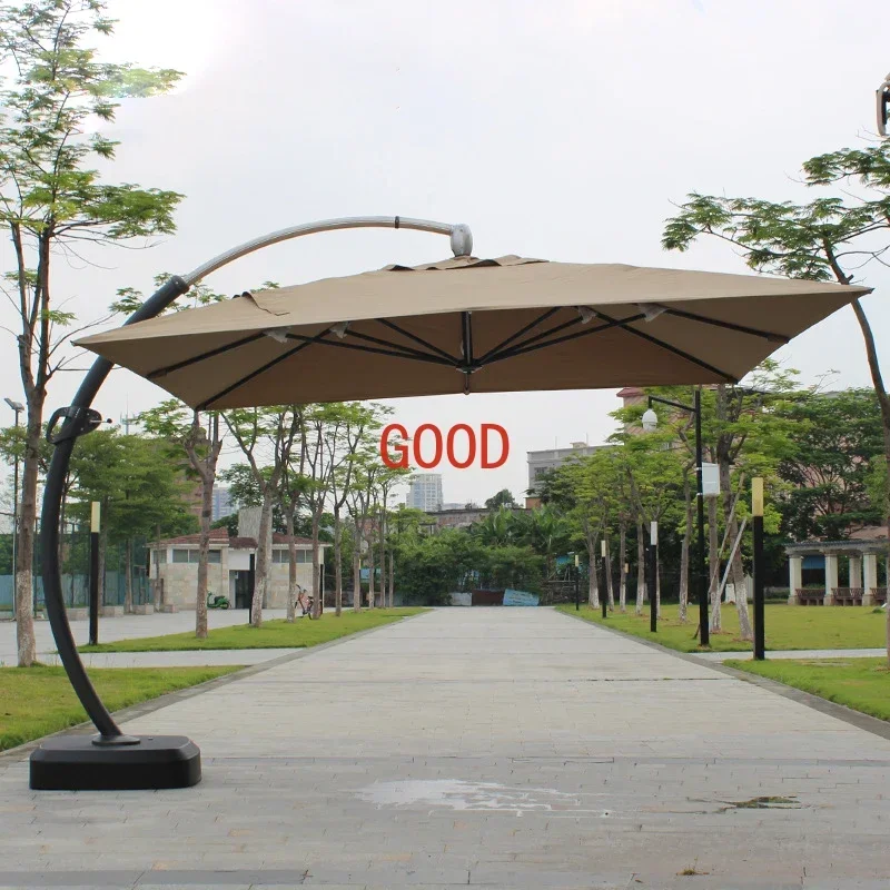 Sombrilla al aire libre jardín Villa patio lujo Columbus grande poste curvo paraguas 3,5 m cuadrado balcón al aire libre paraguas