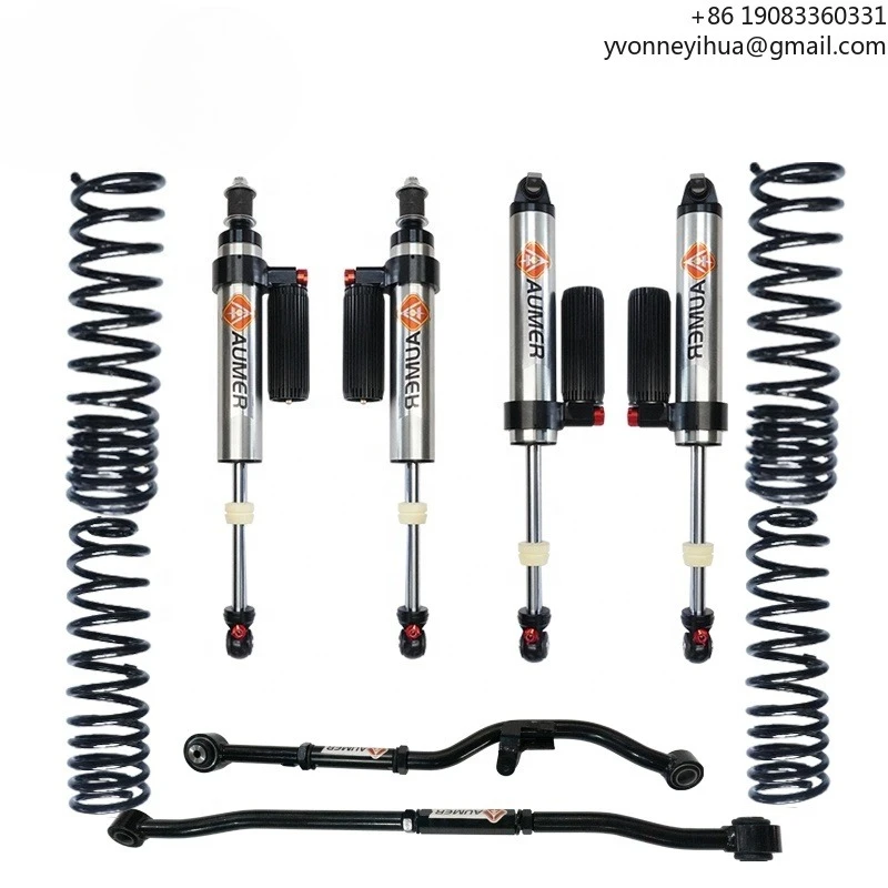 

Регулируемый амортизатор Aumer сжатия и отскока 4x4, комплект подъема подвески для бездорожья для Jeep Wrangler JK JL GLADIATOR JT